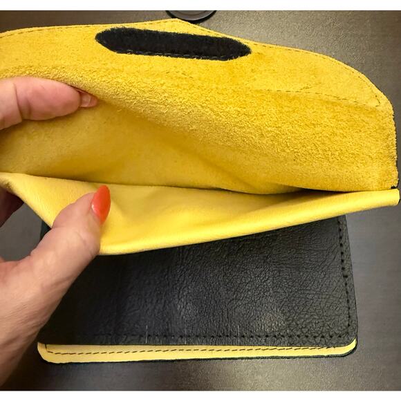 Stine Goya Leather wallet daisy New genuine yellow boho hippie multifunction - Picture 5 of 7